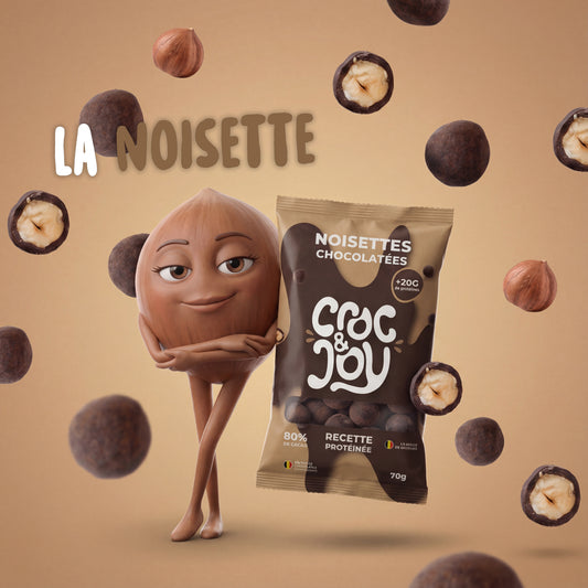 Noisettes chocolatées bio - snack protéiné Nutri-Score B
