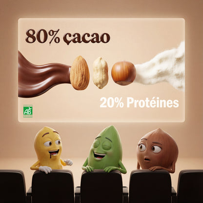 Noisettes chocolatées belges - alternative au Nutella protéiné