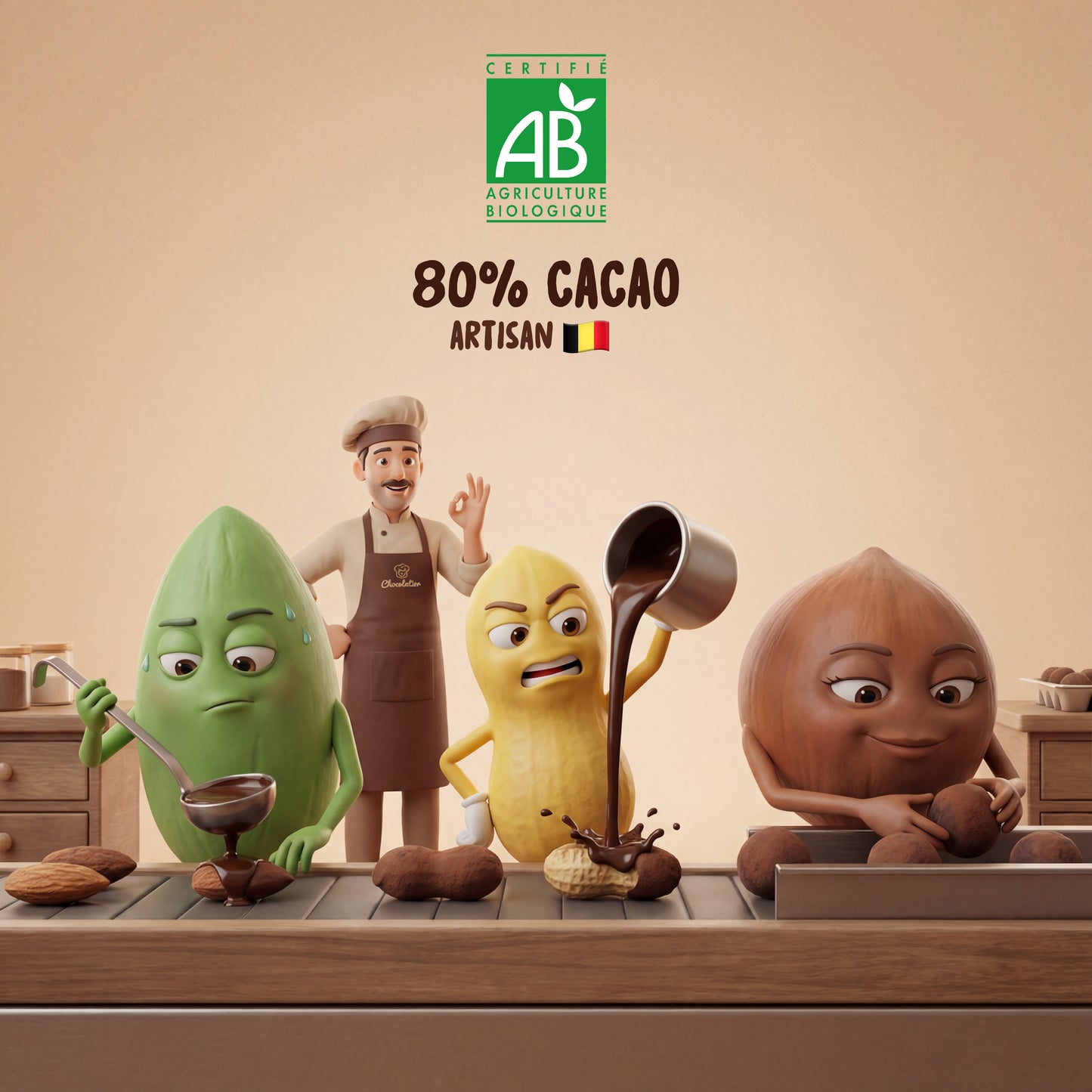 Cacahuètes chocolatées